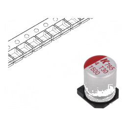 Condensator Polimeric Low ESR 1500uF 4VDC SMD, ESR 12mΩ, Toleranță ±20% | Electronic-mag.ro | Componente Electronice