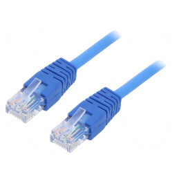 Cablul de rețea Patch Cord U/UTP 5e Litat CCA PVC Albastru, 0,25m, 26AWG | Electronic-mag.ro | Componente Electronice