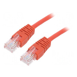 Cablaj Patch Cord U/UTP Cat 5e Litat CCA PVC Roșu 0,25m 26AWG | Electronic-mag.ro | Componente Electronice