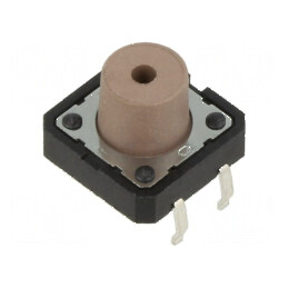 Microîntrerupător TACT SPST-NO 0,05A/12VDC THT, Pozitie 2, Fara | Electronic-mag.ro | Componente Electronice