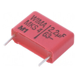 Condensator poliester 2,2µF 40VAC 63VDC 15mm ±10% THT pentru aplicații electronice | Electronic-mag.ro | Componente Electronice