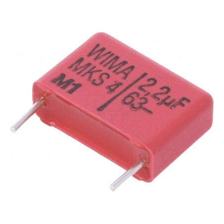 Condensator poliester 2,2µF 40VAC 63VDC 15mm ±10% THT pentru aplicații electronice | Electronic-mag.ro | Componente Electronice