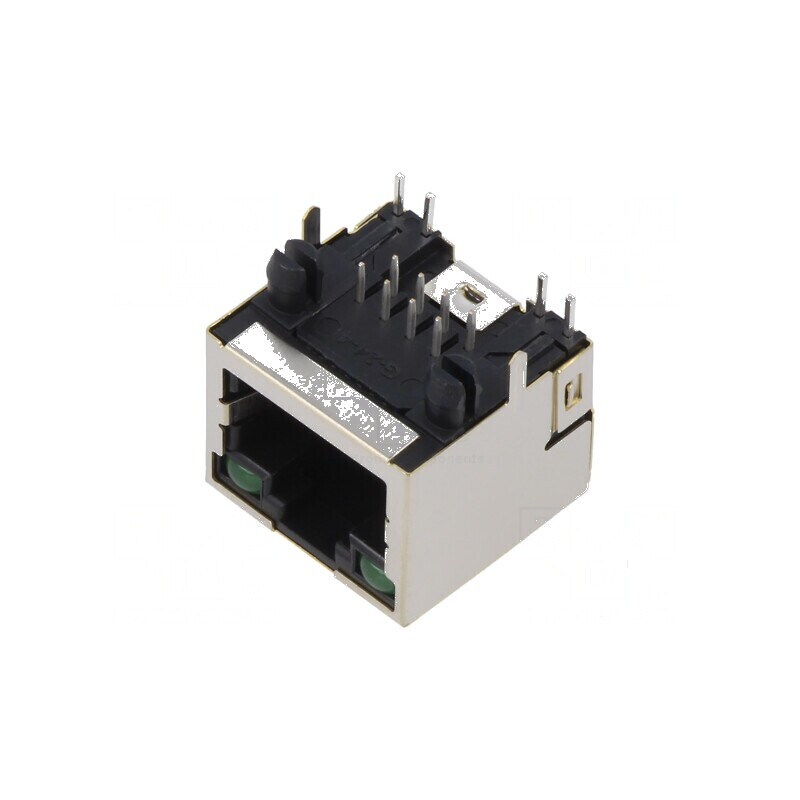 Conector RJ45 soclu ecranat PIN 8 cu diodă LED, culoare verde | Electronic-mag.ro | Componente Electronice Conector RJ45 soclu ecranat PIN 8 cu diodă LED, culoare verde | Electronic-mag.ro | Componente Electronice
