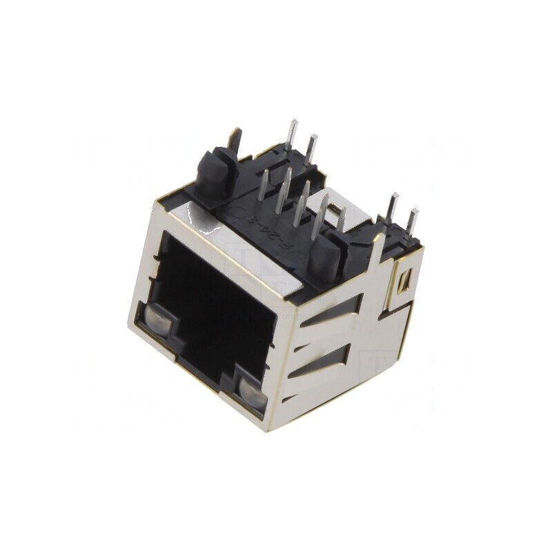 Conector RJ45 Soclu Ecranat PIN 8 cu Diodă LED THT - Componentă de Rețea Profesională | Electronic-mag.ro | Componente Electronice Conector RJ45 Soclu Ecranat PIN 8 cu Diodă LED THT - Componentă de Rețea Profesională | Electronic-mag.ro | Componente Electronice