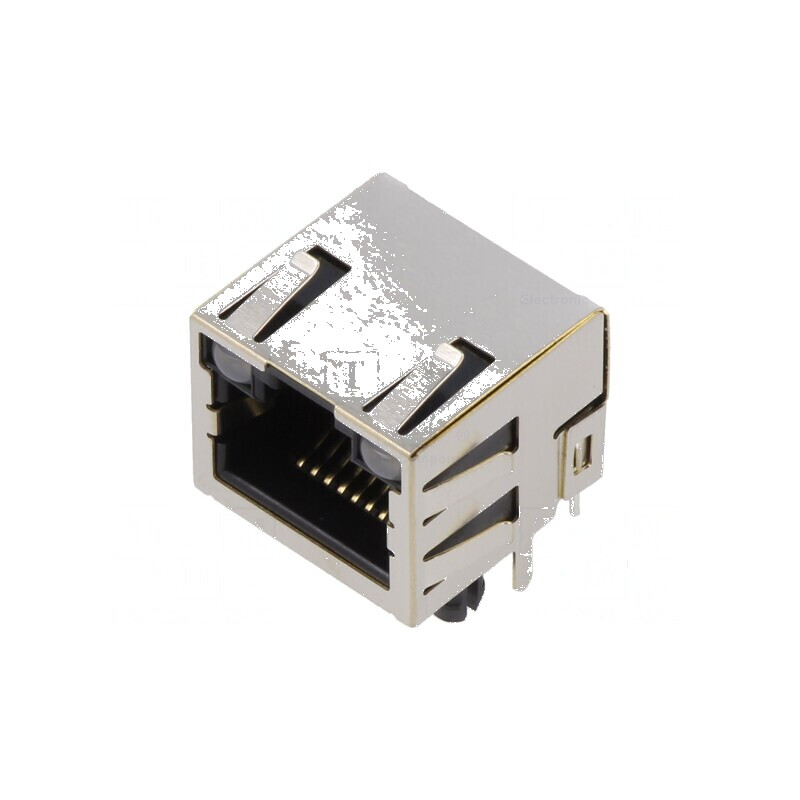 Conector RJ45 Soclu Ecranat PIN 8 cu Diodă LED THT - Componentă Electrică Profesională | Electronic-mag.ro | Componente Electronice Conector RJ45 Soclu Ecranat PIN 8 cu Diodă LED THT - Componentă Electrică Profesională | Electronic-mag.ro | Componente Electronice