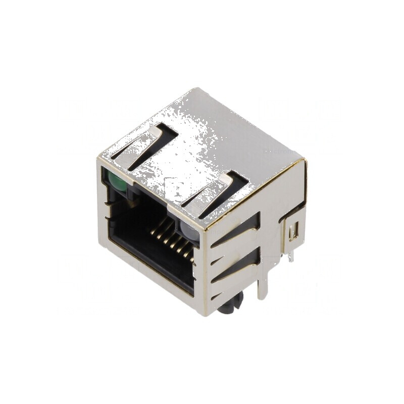 Conector RJ45 Soclu Ecranat cu 8 PIN-uri și Diodă LED THT | Electronic-mag.ro | Componente Electronice Conector RJ45 Soclu Ecranat cu 8 PIN-uri și Diodă LED THT | Electronic-mag.ro | Componente Electronice