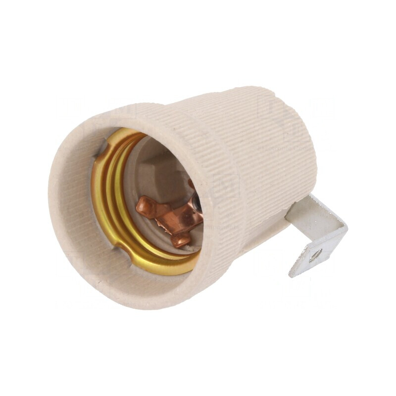 Dulie ceramică albă pentru bec E27, Ø 40mm, L 45mm | Electronic-mag.ro | Componente Electronice Dulie ceramică albă pentru bec E27, Ø 40mm, L 45mm | Electronic-mag.ro | Componente Electronice