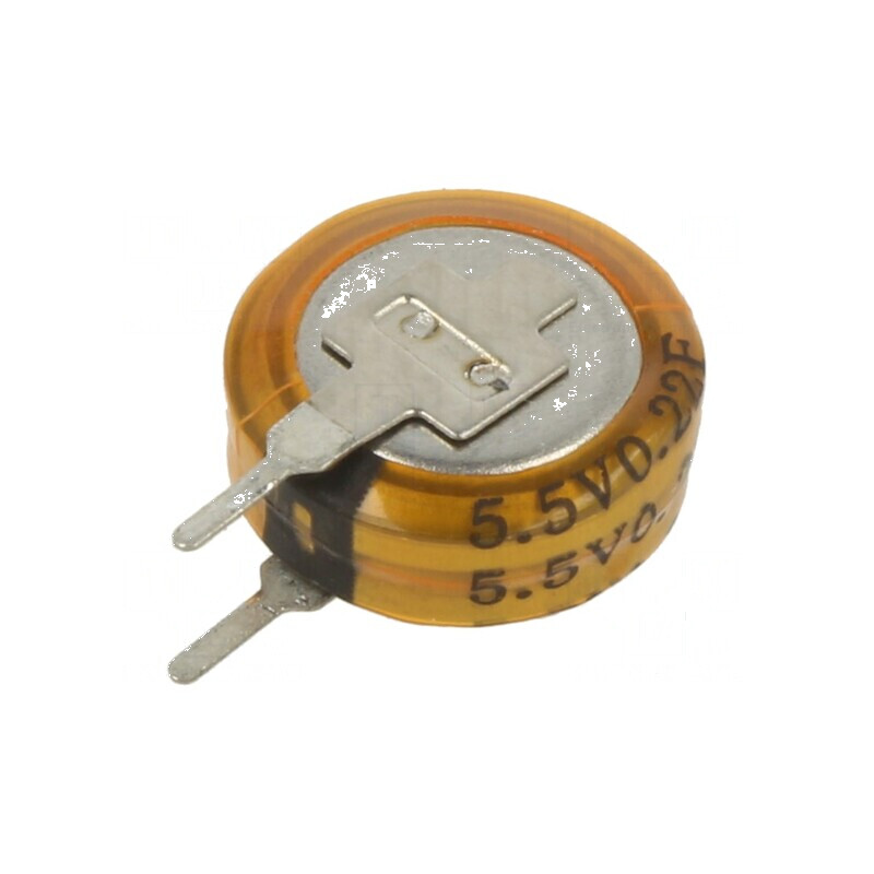 Supercondensator THT 220mF 5,5VDC Ø12x4,8mm - Capacitor Electrolitic pentru Stocare Energie | Electronic-mag.ro | Componente Electronice