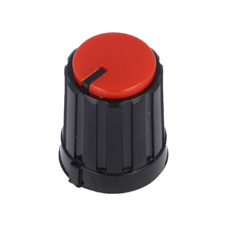 Buton Rotativ Miniatural cu Indicator Plastic Ø6mm Roșu - Control Precis pentru Dispozitive Electronice | Electronic-mag.ro | Componente Electronice