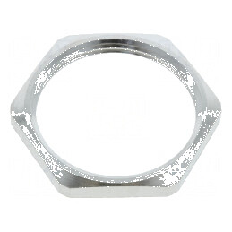 Piuliță M32 din alamă nichelată, grosime 4mm, cheie 36mm, filet metric | Electronic-mag.ro | Componente Electronice
