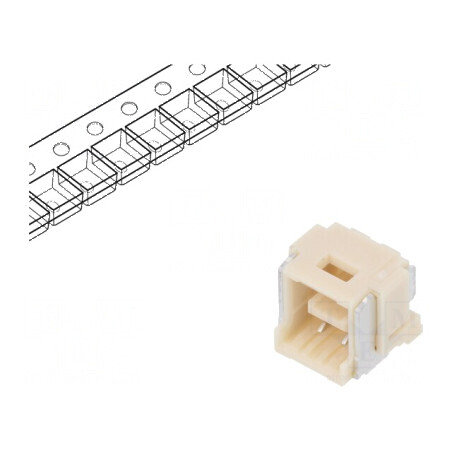Conector cablu-placă soclu tată PIN 2 CLIK-Mate Pas 2mm SMT - Componentă electronică de înaltă calitate | Electronic-mag.ro | Componente Electronice