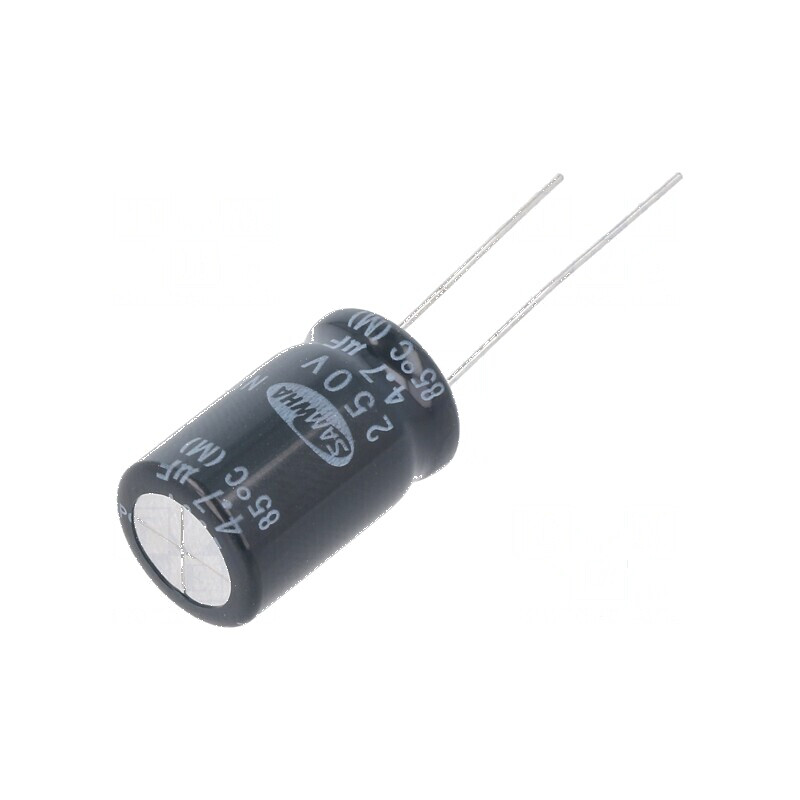 Condensator Electrolitic Bipolar THT 4,7uF 250VDC Ø12,5x20mm - Componentă Electronică de Înaltă Calitate | Electronic-mag.ro | Componente Electronice