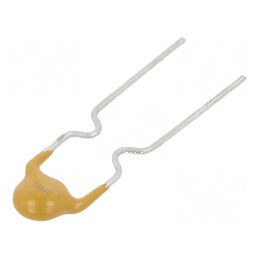 Siguranţă Polimerică PTC 100mA 60VDC THT 7,4x3,1x12,7mm NiCu pentru Protecţie Circuit Electric | Electronic-mag.ro | Componente Electronice