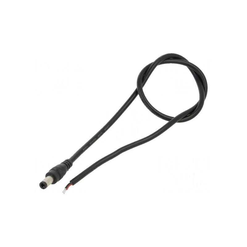 Cablu DC 2x0,5mm² cu mufă dreptunghiulară 5,5/2,5, 0,5m, temperatura de operare -20÷80°C, negru | Electronic-mag.ro | Componente Electronice Cablu DC 2x0,5mm² cu mufă dreptunghiulară 5,5/2,5, 0,5m, temperatura de operare -20÷80°C, negru | Electronic-mag.ro | Componente Electronice