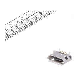 Conector USB B Micro Soclu pentru PCB SMT, THT - PIN 5 USB 2.0 | Electronic-mag.ro | Componente Electronice