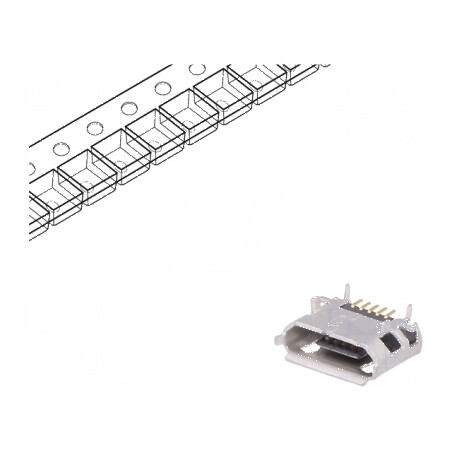Conector USB B Micro Soclu pentru PCB SMT, THT - PIN 5 USB 2.0 | Electronic-mag.ro | Componente Electronice