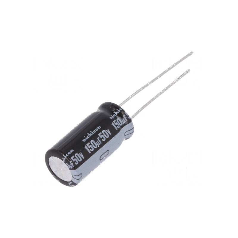 Condensator Electrolitic THT 150uF 50VDC Ø10x20mm cu Raster de 5mm - Componentă Electronică de Calitate | Electronic-mag.ro | Componente Electronice