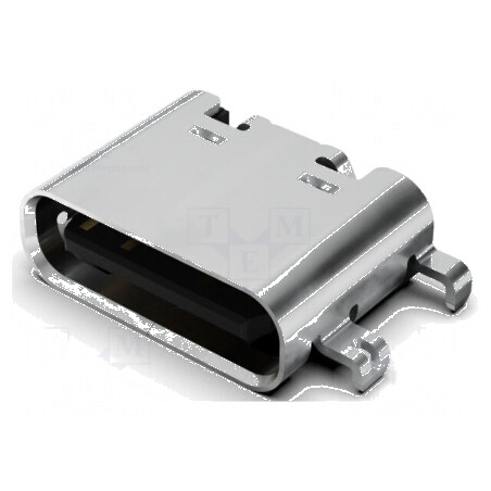 Conector USB C Soclu SMT PIN 16 Orizontale USB 2.0 5A 48VDC - Componentă Electronică de Înaltă Calitate | Electronic-mag.ro | Componente Electronice