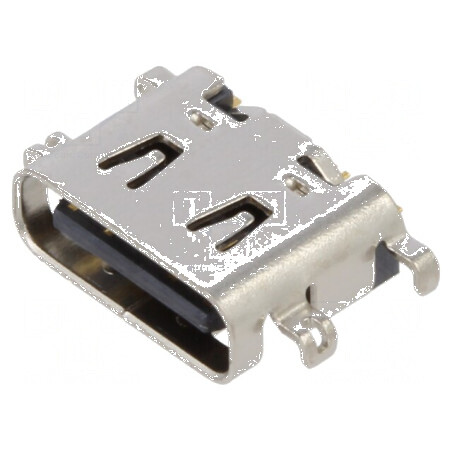 Conector USB C Soclu SMT PIN 16 Orizontale USB 2.0 5A 48VDC - Componentă Electronică Profesională | Electronic-mag.ro | Componente Electronice