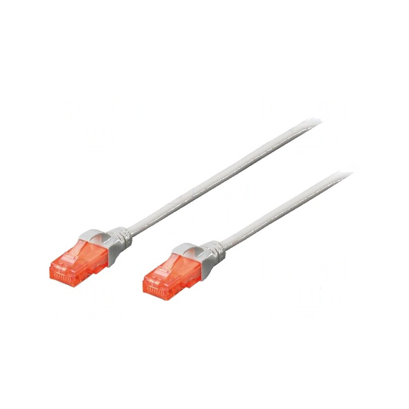 Cablu de rețea Patch cord U/UTP 5e litat CCA PVC 0,5m 26AWG gri | Electronic-mag.ro | Componente Electronice