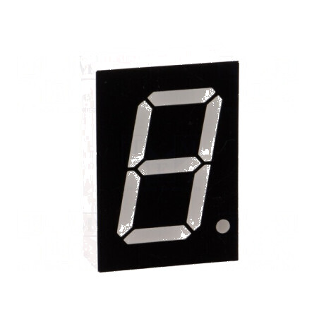 Afișaj LED cu 7 segmente, 25,4mm, 1 număr caracter, roșie, 15mcd | Electronic-mag.ro | Componente Electronice
