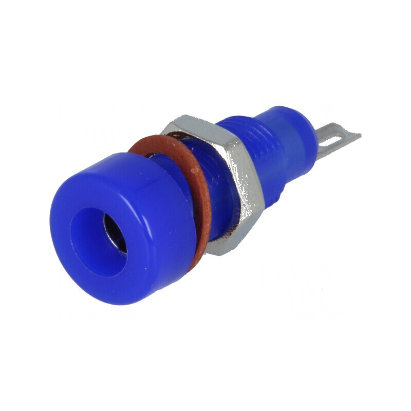 Conector Banană 4mm Soclu 10A 60VDC Albastru Nichelat pentru Legături Electrice Profesionale | Electronic-mag.ro | Componente Electronice Conector Banană 4mm Soclu 10A 60VDC Albastru Nichelat pentru Legături Electrice Profesionale | Electronic-mag.ro | Componente Electronice