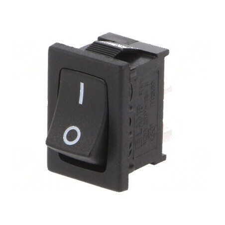Rocker Switch SPST-NO 2 ON-OFF 4A/250VAC Negru 35mΩ - Temperaturi -20 până la 125°C | Electronic-mag.ro | Componente Electronice