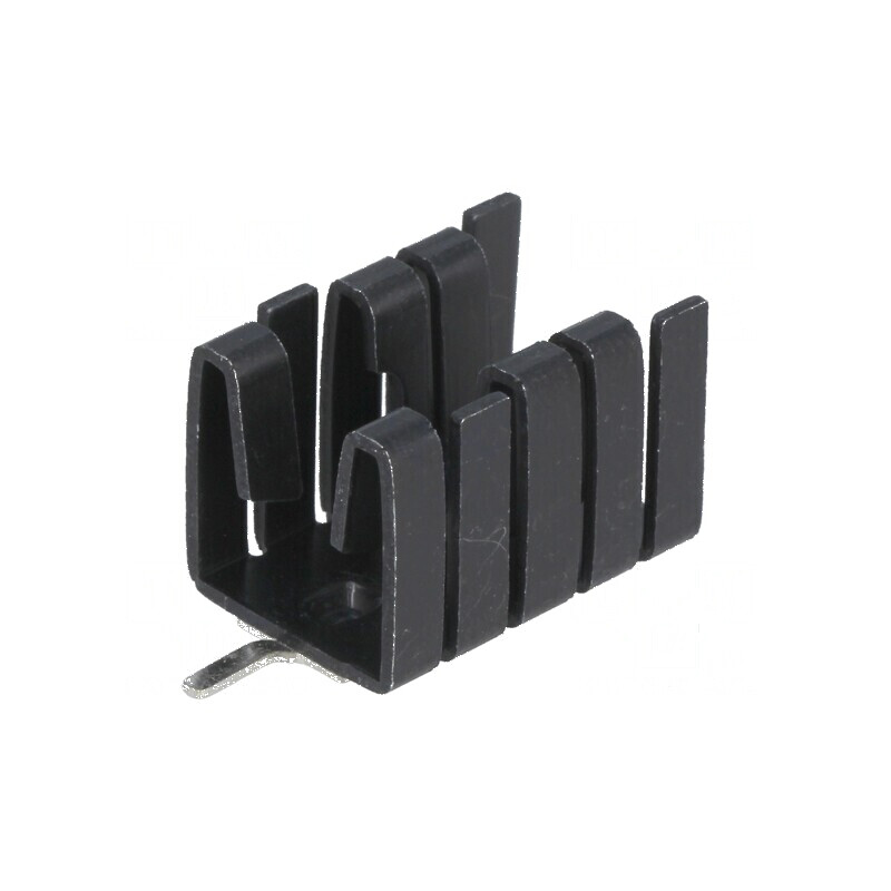 Radiator presat TO220 negru - Dimensiuni 19mm x 12,8mm x 12,7mm | Electronic-mag.ro | Componente Electronice