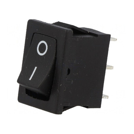 Rocker Switch SPDT 2 Position ON-ON 3A/250VAC Black, 35mΩ, -30 to 80°C | Electronic-mag.ro | Componente Electronice