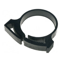 Clipsuri Øbuclă din poliamidă neagră UL94HB, dimensiuni 25,8÷29,2mm, lățime 7,4mm | Electronic-mag.ro | Componente Electronice