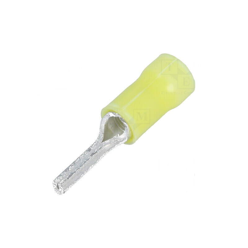 Vârf tip ac Ø 2,6mm pentru cablu izolată galbenă, crimpat, 3÷6mm² | Electronic-mag.ro | Componente Electronice Vârf tip ac Ø 2,6mm pentru cablu izolată galbenă, crimpat, 3÷6mm² | Electronic-mag.ro | Componente Electronice