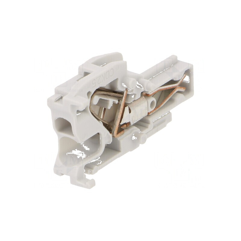 Fişă electrică 0,2÷2,5mm² cu 1 bornă, gri, cu arc, lăţime 5,2mm | Electronic-mag.ro | Componente Electronice