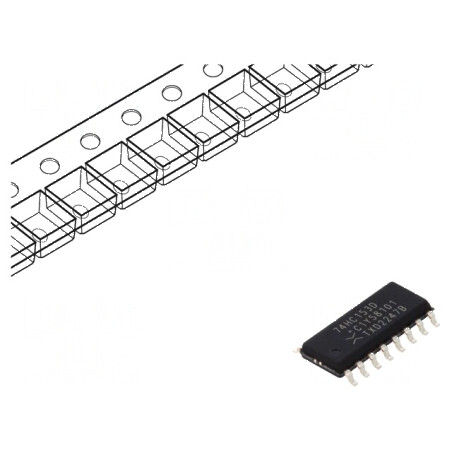 Multiplexor Digital IC, 2 Canale, 6 Intrări, CMOS SMD SO16, Tensiune 2-6VDC HC | Electronic-mag.ro | Componente Electronice