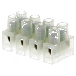Regletă de conexiuni terminale cu șurub 2,5mm² 250V, 4 piste, pentru instalații electrice | Electronic-mag.ro | Componente Electronice