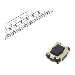Microîntrerupător TACT SPST Poz: 2 SMT 1N 2,9x3,5x1,4mm - Comutator Compact pentru Aplicații Electronice | Electronic-mag.ro | Componente Electronice