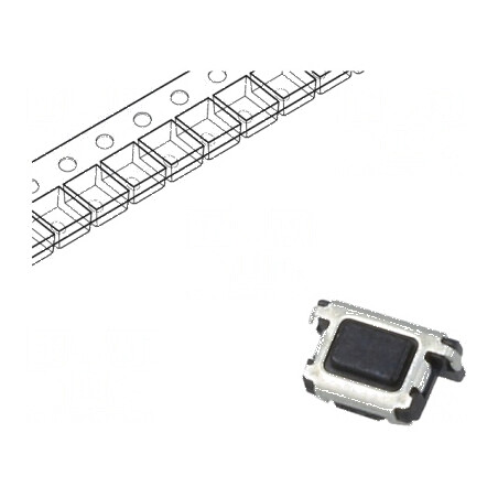 Microîntrerupător TACT SPST Poz: 2, 0,015A/15VDC, SMT - Fără 3,5N | Electronic-mag.ro | Componente Electronice