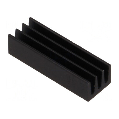 Radiator extrudat negru - Dimensiuni L: 19mm, W: 6,3mm, H: 4,8mm, Capacitate 46K/W | Electronic-mag.ro | Componente Electronice