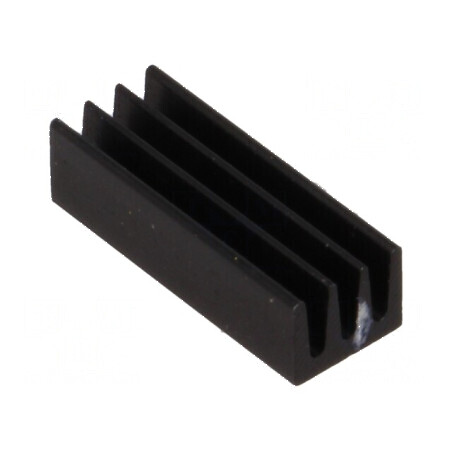 Radiator extrudat negru 17mm L x 6,3mm W x 4,8mm H, capacitate termică 51K/W | Electronic-mag.ro | Componente Electronice