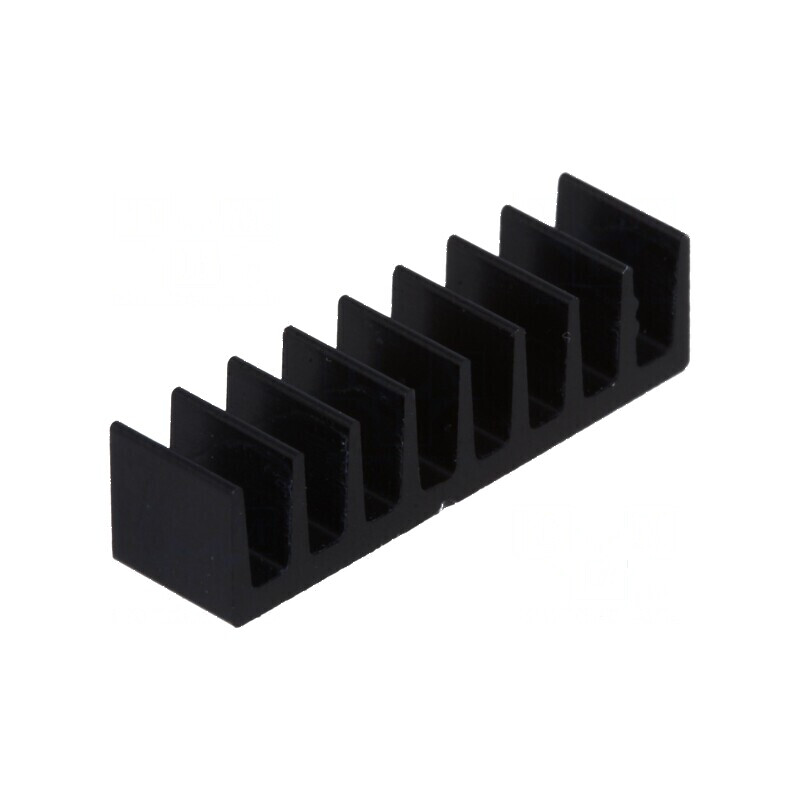 Radiator din aluminiu extrudat negru - Dimensiuni L: 5mm, W: 19mm, H: 4,8mm, 56K/W | Electronic-mag.ro | Componente Electronice