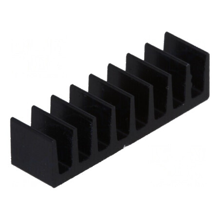 Radiator din aluminiu extrudat negru - Dimensiuni L: 5mm, W: 19mm, H: 4,8mm, 56K/W | Electronic-mag.ro | Componente Electronice