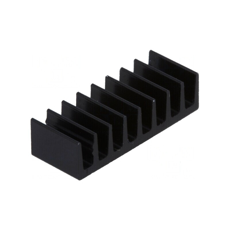 Radiator din aluminiu extrudat negru, dimensiuni L: 7mm, W: 19mm, H: 4,8mm, capacitate 47K/W | Electronic-mag.ro | Componente Electronice Radiator din aluminiu extrudat negru, dimensiuni L: 7mm, W: 19mm, H: 4,8mm, capacitate 47K/W | Electronic-mag.ro | Componente Electronice