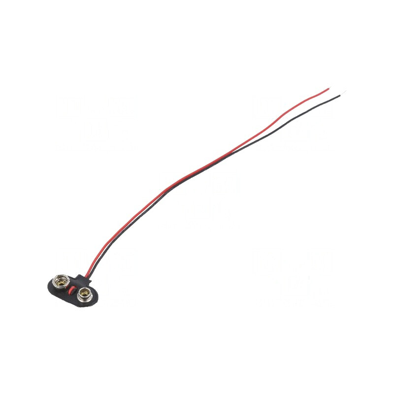 Conector 6F22 6F22, 6LR61 cu cabluri de 200mm - Nr. bat. 1 | Electronic-mag.ro | Componente Electronice Conector 6F22 6F22, 6LR61 cu cabluri de 200mm - Nr. bat. 1 | Electronic-mag.ro | Componente Electronice