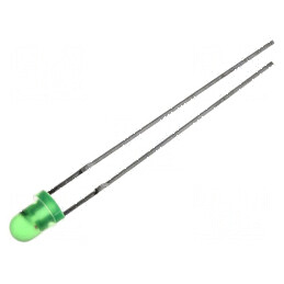 LED 3mm Verde cu Clipire 5-15mcd, 60°, 22mA, Frecvență 1,5-3Hz, Nr. Termic 2 | Electronic-mag.ro | Componente Electronice