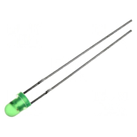 LED 3mm Verde cu Clipire 5-15mcd, 60°, 22mA, Frecvență 1,5-3Hz, Nr. Termic 2 | Electronic-mag.ro | Componente Electronice