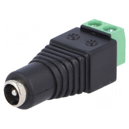 Adaptor de conexiune 5,5/2,1mm cu terminal cu șurub - 5,5mm x 2,1mm | Electronic-mag.ro | Componente Electronice