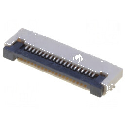 Conector FFC/FPC Orizontal 20 Contacte Inferioare ZIF - Conector de Tip ZIF pentru Aplicații Electronice | Electronic-mag.ro | Componente Electronice