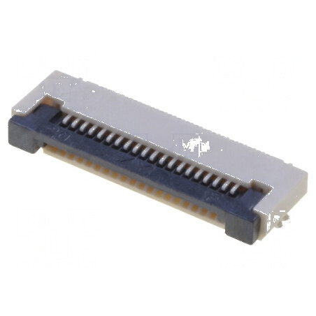 Conector FFC/FPC Orizontal 20 Contacte Inferioare ZIF - Conector de Tip ZIF pentru Aplicații Electronice | Electronic-mag.ro | Componente Electronice