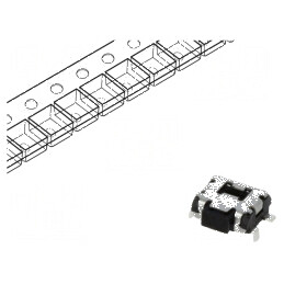 Microîntrerupător TACT SPST-NO 0,05A/12VDC SMT, Pozitie 2, Fără Contacte | Electronic-mag.ro | Componente Electronice