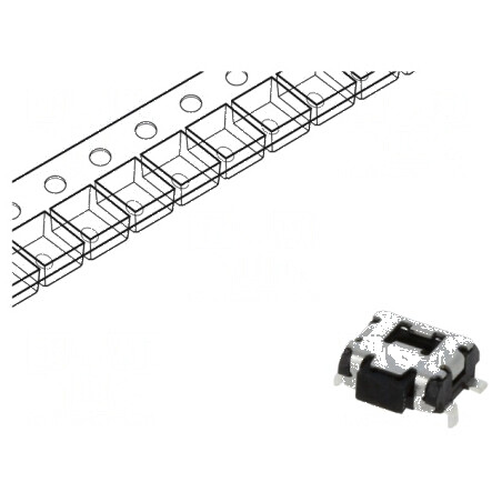 Microîntrerupător TACT SPST-NO 0,05A/12VDC SMT, Pozitie 2, Fără Contacte | Electronic-mag.ro | Componente Electronice