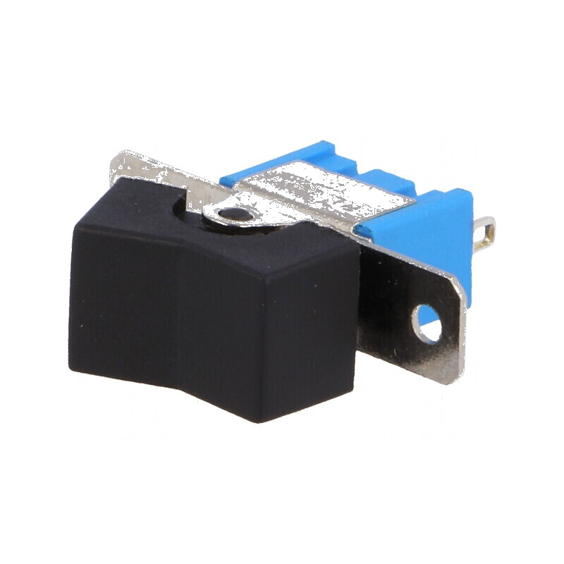 Rocker Switch SP3T 3A/250VAC ON-OFF-ON Negru cu Rezistență de 20mΩ | Electronic-mag.ro | Componente Electronice